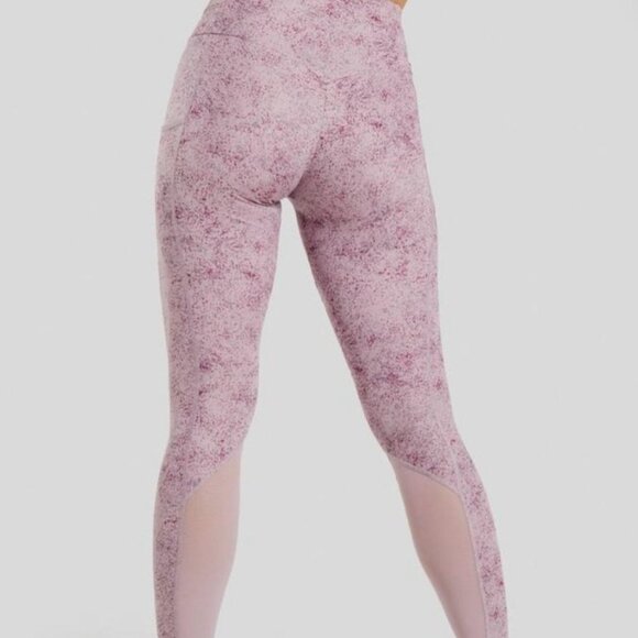 Gymshark Chalk Women's Mallow Purple Splatter Leggings Size S - Picture 2 of 13